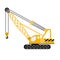 Construction excavator crane icon, flat style