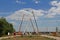 Construction of the Ferris wheel in the Park of Baku in Volgograd