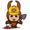 Construction fighting beetle animal mascot costume