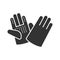 Construction gloves glyph icon