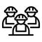 Construction group people icon, outline style