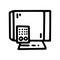 construction heater with control panel line vector doodle simple icon