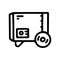 construction heater with wheels line vector doodle simple icon