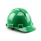 Construction helmet, green plastic protective hat