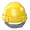 Construction helmet yellow on an isolated white background. 3d illustration