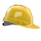 Construction helmet yellow on an isolated white background. 3d illustration