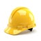 Construction helmet, yellow plastic protective hat