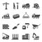 Construction icons set, industrial business and professional tools