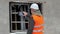 Construction inspector filmed broken window