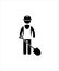 Construction labor flat icon,hard work icon,vector best flat icon.