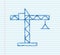 Construction ladder sketch icon. Blurred lightening. Staircase, sunrise neon icon. Vector stock illustration