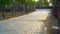 Construction or lay on ground at outdoor for road, street, pavement, sidewalk, floor, path, footpath, walkway, patio or background