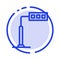 Construction, Light, Tower, Road Blue Dotted Line Line Icon