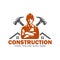 Construction logo template, suitable for construction company brand, vector format and easy to edit