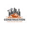 Construction logo template, suitable for construction company brand, vector format and easy to edit