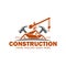 Construction logo template, suitable for construction company brand, vector format and easy to edit