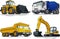 Construction Machine - Bulldozer, Cement Truck, Ha