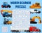 Construction machinery equipment word search game
