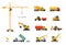 Construction Machinery Set Design Flat