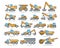 Construction machinery set of icons