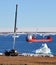 Construction machinery and ship in Arctic