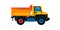 Construction machinery, truck. Commercial vehicles for work on the construction site. Vector illustration isolated on