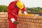 Construction mason worker bricklayer