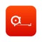 Construction meter icon digital red