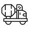 Construction mixer truck icon outline vector. Industry builder