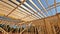 During construction of a new home, a framing beam stick was used to support framework