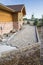 Construction patio concrete walkway pavers sidewalk retainer wall design