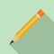 Construction pencil icon, flat style