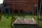 Construction of a pergola shading the kindergarten playground with a sandpit. board battens are just the place where it is necessa