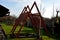 Construction of a pergola shading the kindergarten playground with a sandpit. board battens are just the place where it is necessa