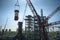 Construction of petrochemical plant, installation of technological equipment