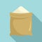 Construction powder sack icon, flat style