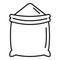 Construction powder sack icon, outline style