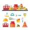 Construction related icons and illustrations