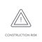 construction risk linear icon. Modern outline construction risk