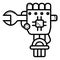 Construction robot icon vector illustration