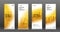 Construction roll up banners design templates set