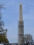 Construction scaffolding around Washington monument