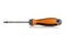 Construction screwdriver for repair, cross for screws, self-tapping screws, isolated on a white background