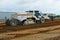 Construction site with ground movement machinery at work