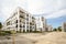 Construction site with new apartment buildings - modern residential houses