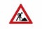 Construction site sign - caution, construction works traffic sign