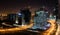 Construction sites in Dubai at night