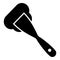 Construction spatula spreading mortar Working tools Manufacturing equipment Plasterer Stucco putty icon black color vector