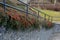 construction of a steep staircase by the stone wall car park with high