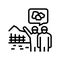 construction supervision and monitoring line icon vector illustration